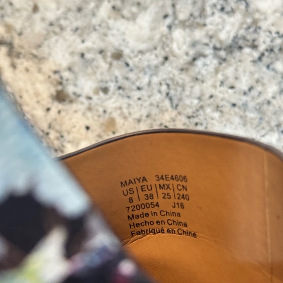 Calvin Klein Floral Slide Sandals - Black and Multicolor - Picture 8 of 10